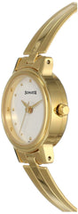 Titan Sonata Quartz Analog White Dial Gold Stainless Steel Strap Watch for Women - NT8096YM04