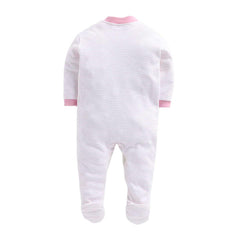 EIO 100% Cotton Sleep Romper Sleepsuits Jumpsuit Night Suits for Infants Newborn Baby Boys & Girls Pack of 3 (0-3 Months)