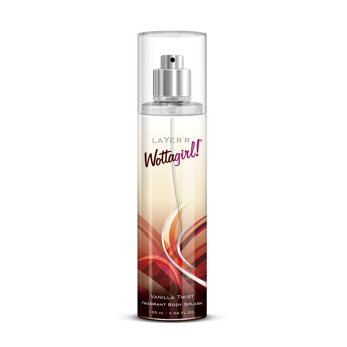 Layer'r Wottagirl Vanilla Twist Body Splash, 135ml | Long-Lasting Premium Mist Spray for Women | Dreamy Vanilla Scent | Everyday Wear | Refreshing & Skin-Friendly