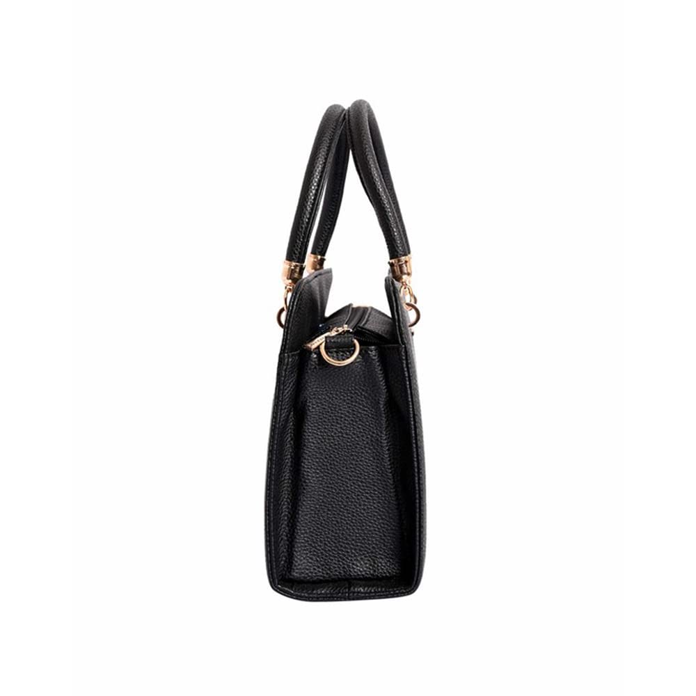 Lino Perros Black Faux Leather Handbag (Black)