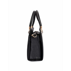 Lino Perros Black Faux Leather Handbag (Black)