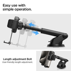 Spigen Dashboard & Windshield Car Mobile Holder [Strong Suction Cup][360° Rotational][Stable Hold] Compatible with Most Smartphone Devices - Black