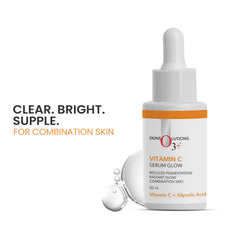 O3+ Vitamin C Face Serum Glow 30ml for Radiant Glowing Skin | Suitable for Combination Skin