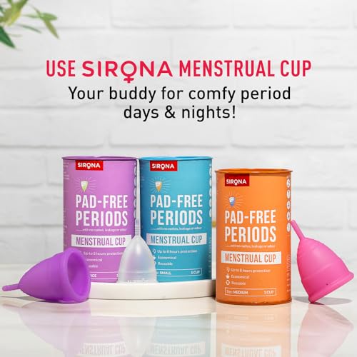 Sirona Reusable Menstrual Cup for Women | Medium Size with Pouch | Ultra Soft, Odour & Rash Free|Medical Grade Silicone|No Leak|Protection Up to 8-10 Hours | US FDA Registered - Drugstore from Sirona - Shop in Sri Lanka at Arcade.lk