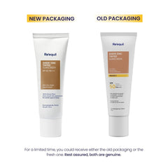 Re'equil Sheer Zinc Tinted Sunscreen | 100% Mineral-based Sunscreen | UVA, UBV, & IR Protection | Water Resistant with SPF 50 PA++++ | For All Skin Types | 50g