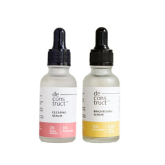 Deconstruct Niacinamide Face Serum Duo | 10% & 5% Niacinamide with Alpha Arbutin | Brightens Skin, Reduces Pigmentation & Dark Spots | For Women & Men | Beginner Friendly | Pack of 2