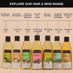 Soulflower Rosemary Hair Growth Oil, Hair Fall Control, Healthy Scalp, Strong Hair, Rosemary, Lavender, Castor|100% Pure, Natural, Organic, Clinically Proven for Hair Growth, 225ml