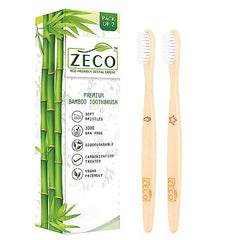 ZECO Natural Kids Bamboo Toothbrush for Kids Soft Brush For Teeth Better Brush Toothbrush Whitening Products | Premium Eco-Friendly White Teeth Cleaner 6-9 Years - Drugstore from ZECO - Shop in Sri Lanka at Arcade.lk