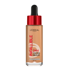 L’Oréal Paris Infallible 24H Tinted Serum Foundation, Light-weight Coverage, Dewy & Radiant Finish, Transfer-proof, 30ml