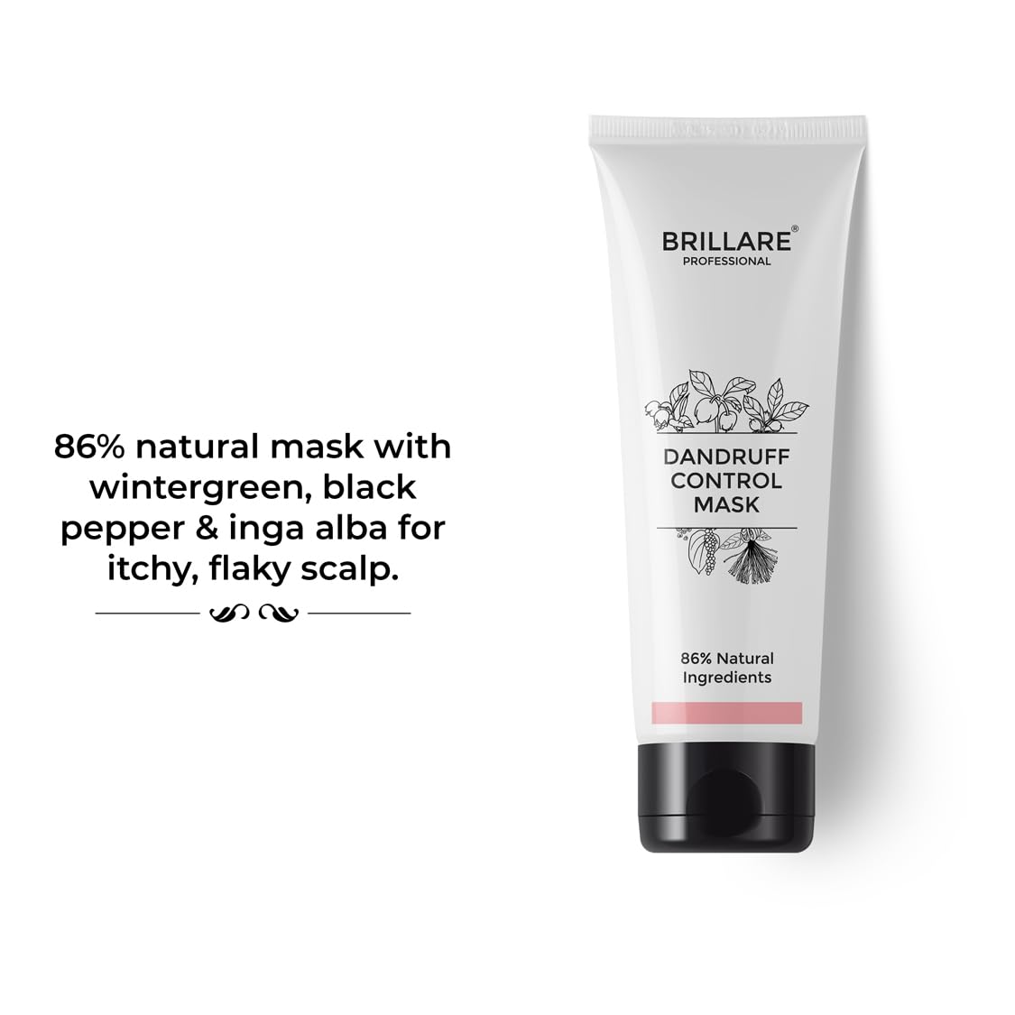 Brillare Professional Dandruff Control Mask With Salicylic Acid Hair Mask for Dandruff and Itchy Scalp | Relieves Scalp Irritation & Itchiness | Controls Oil & Sebum