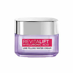L'Oréal Paris Hyaluronic Acid Line Filling Water Cream, Moisturiser, Hyaluronic Acid for Hydration, Replumps Skin, Ceramides for Skin Barrier Repair, Reduces Fine Lines, 50ml