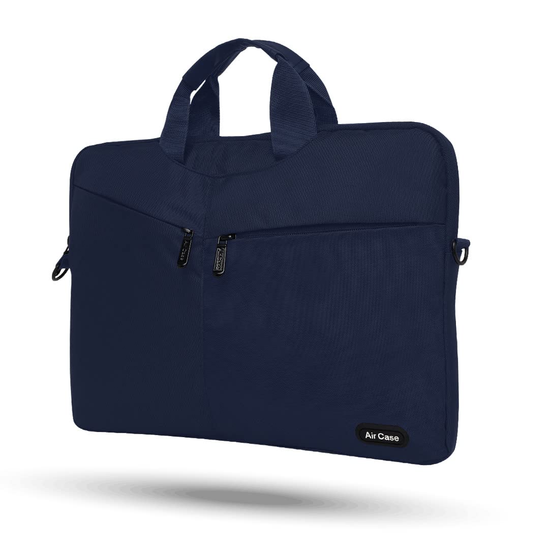 AirCase premium laptop bag with handle & shoulder strap fits upto 14.1" and 15.6" laptop/macbook, wrinkle free, padded, water resistant light polyester sleeve pouch, for men & women - Personal Computer from AirCase - Shop in Sri Lanka at Arcade.lk