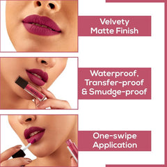 RENEE Stay Forever Matte Liquid Lipstick Combo | Transfer & Smudge-Proof | Long Lasting | Infused with Vitamin E & Jojoba Oil | Perfect for Gifting, Wedding & Special Occasions | Travel Pack of 10