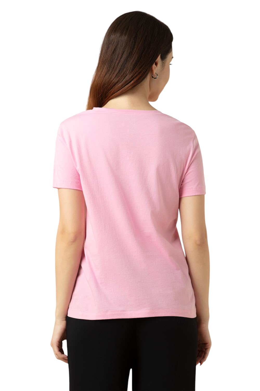 Van Heusen Women's Cotton Relaxed Fit Lounge T Shirt - Relax Fit, Round Neck, Short Sleeves