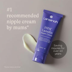 Lansinoh Nipple Cream For Cracked, Dry and Sore Nipples, Breast Feeding Moms, 100% Natural Origin HPA Lanolin, Soothing, Tasteless & Odourless, Clinically Tested, Safe For Baby, 40ml