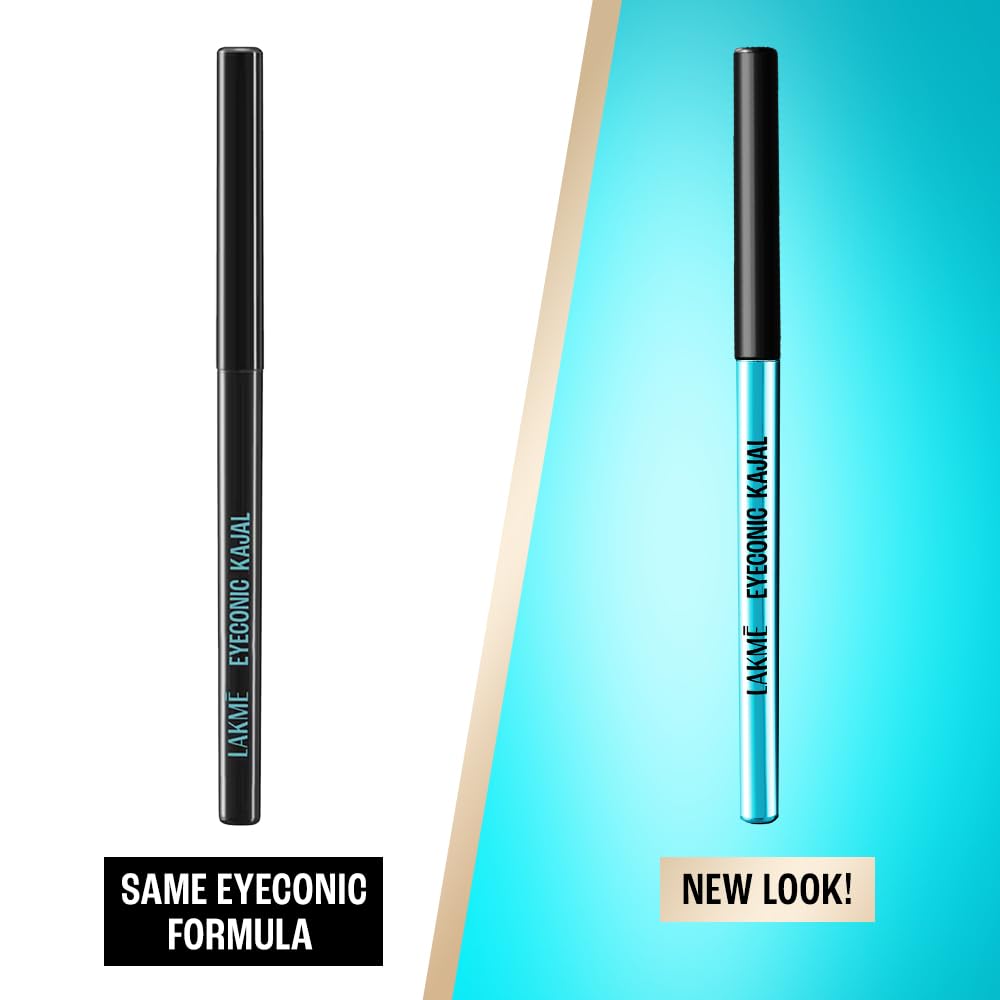 Lakme 9-5 Eyeconic Kajal, Classic Brown, Smudgeproof and Waterproof that lasts upto 24H, for 2x dark pigment, 0.35g