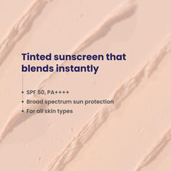 Re'equil Sheer Zinc Tinted Sunscreen | 100% Mineral-based Sunscreen | UVA, UBV, & IR Protection | Water Resistant with SPF 50 PA++++ | For All Skin Types | 50g