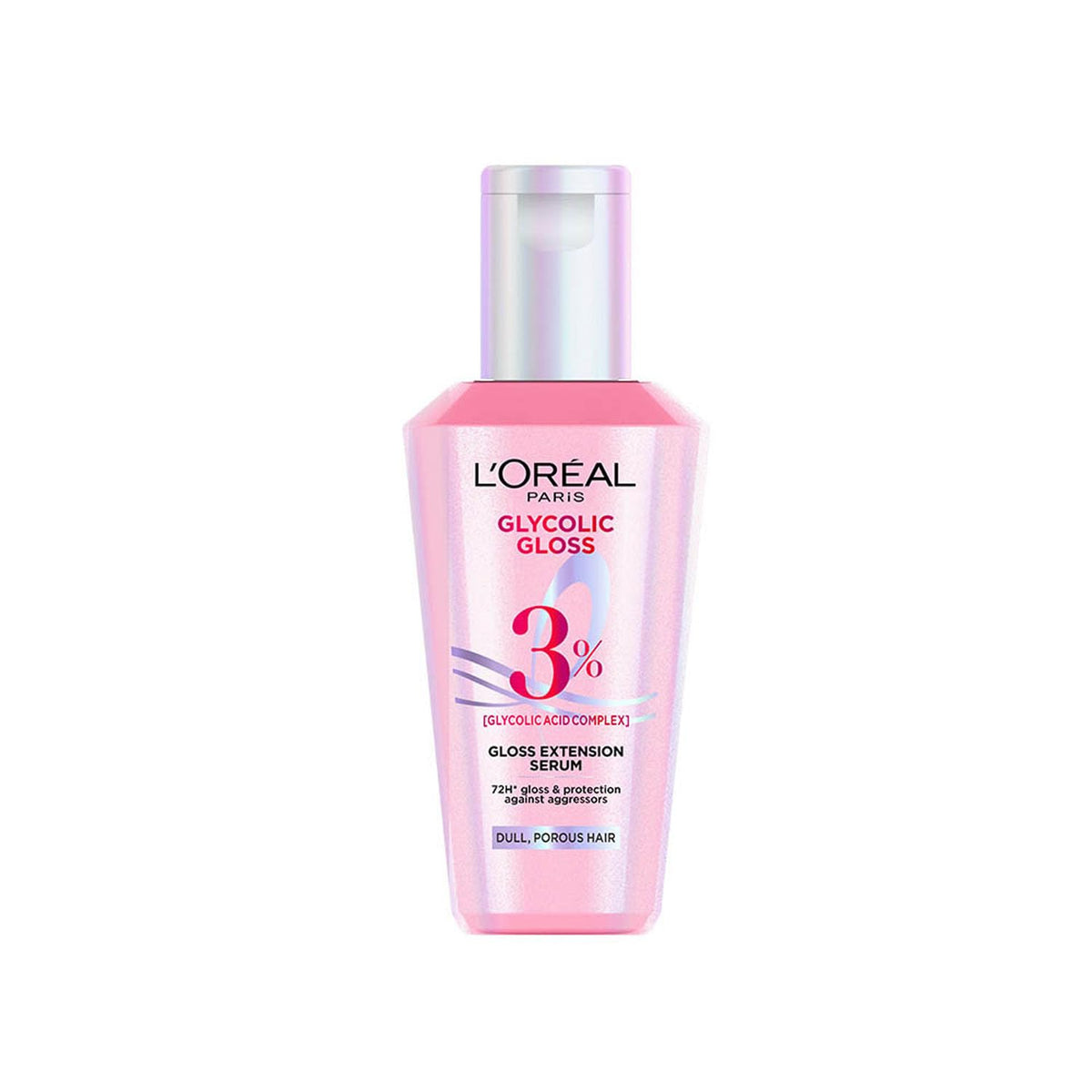 L'Oreal Paris Glycolic Gloss Serum, Powered By Glycolic Acid, For Dull Hair, Gives 72H Shine & Improves Hair Quality, 40Ml