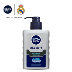 NIVEA MEN All in 1 Charcoal Face Wash | Natural Charcoal, Gluta, AHA & Vitamin C | Helps Reduce the Appearance of Tan | Removes Excess Oil and Minimizes Pores | For Bright Radiant Skin | 150g