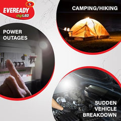 Eveready Led Torch Light | DIGILED DL42 | Super Bright White LED | 3000 LUX |Bright Flashlights for Emergencies and Camping Gear | Flash Light with AA Batteries Included |Black