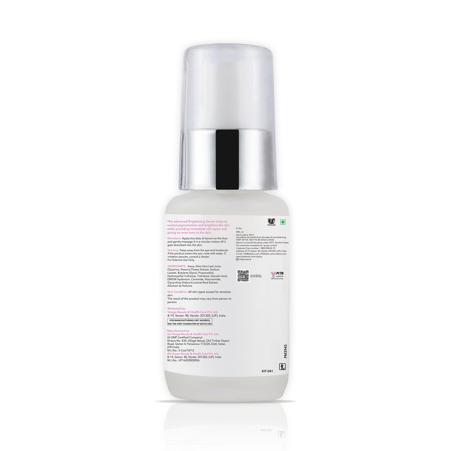 O3+ Brightening Face Serum 50ml with Ceramide, Niacinamide for Dullness, Fine Lines & Wrinkles | All Skin Types & Suitable for Men & Women | Glammy.lk