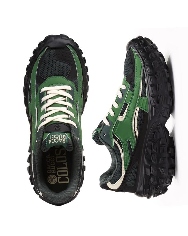 Bacca Bucci Colossus Men's Chunky All-Terrain Sneakers with Rugged Outsole & Ortholite Insole | Outdoor Trail Walking Shoes | Breathable Mesh & Synthetic Uppers