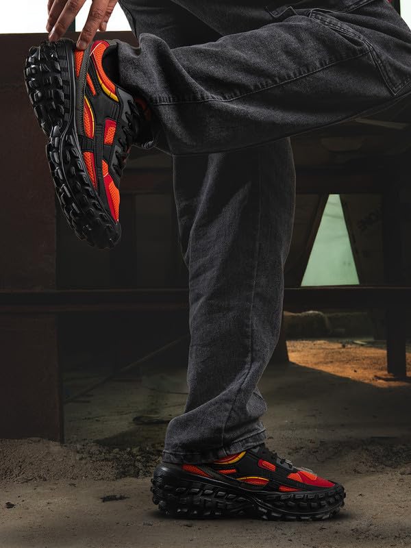 Bacca Bucci Colossus Men's Chunky All-Terrain Sneakers with Rugged Outsole & Ortholite Insole | Outdoor Trail Walking Shoes | Breathable Mesh & Synthetic Uppers