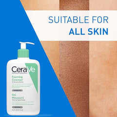 CeraVe Foaming Cleanser For Normal To Oily Skin (473ml) - Dermatologist-Developed Facewash | Non-Comedogenic And Fragrance-Free Cleansers For Acne-Prone Skin - Luxury Beauty from CeraVe - Shop in Sri Lanka at Arcade.lk