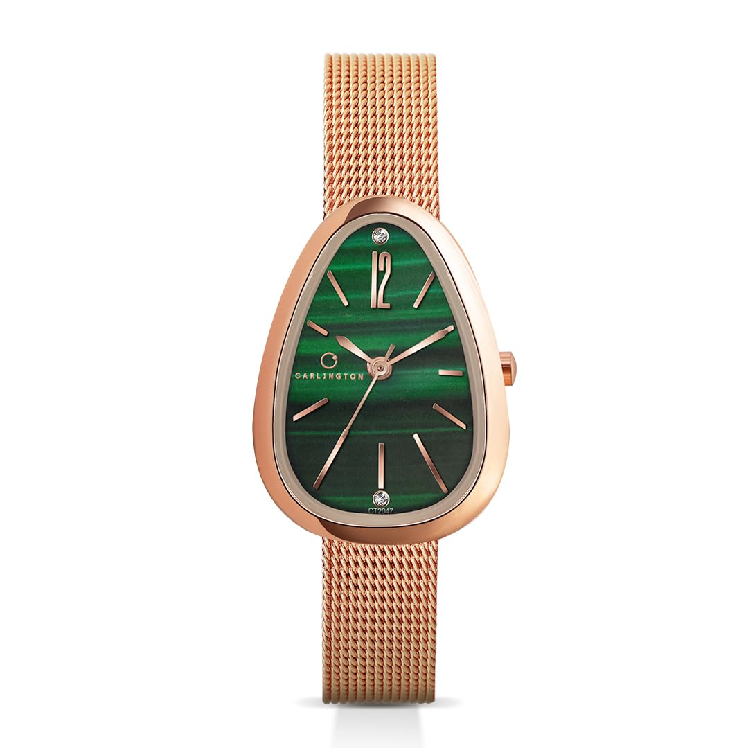 Carlington Iconic 2047 Analog Watches for Women with Premium mesh Strap, Scratch-Resistant Dial, and Water-Resistant Body – Elegant Watches for Women and Girls