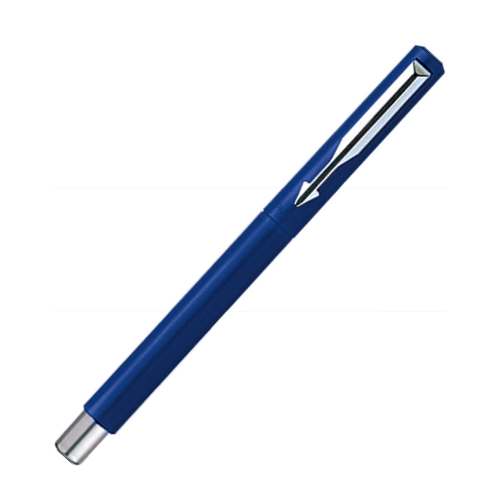 Parker Vector Standard Chrome Trim Calligraphy Fountain Pen | 7-Piece Set containts 2 Nibs, 2 Blue & 2 Black Ink Cartridges | Ideal for Creative Writing & Fine Detailing | Glammy.lk
