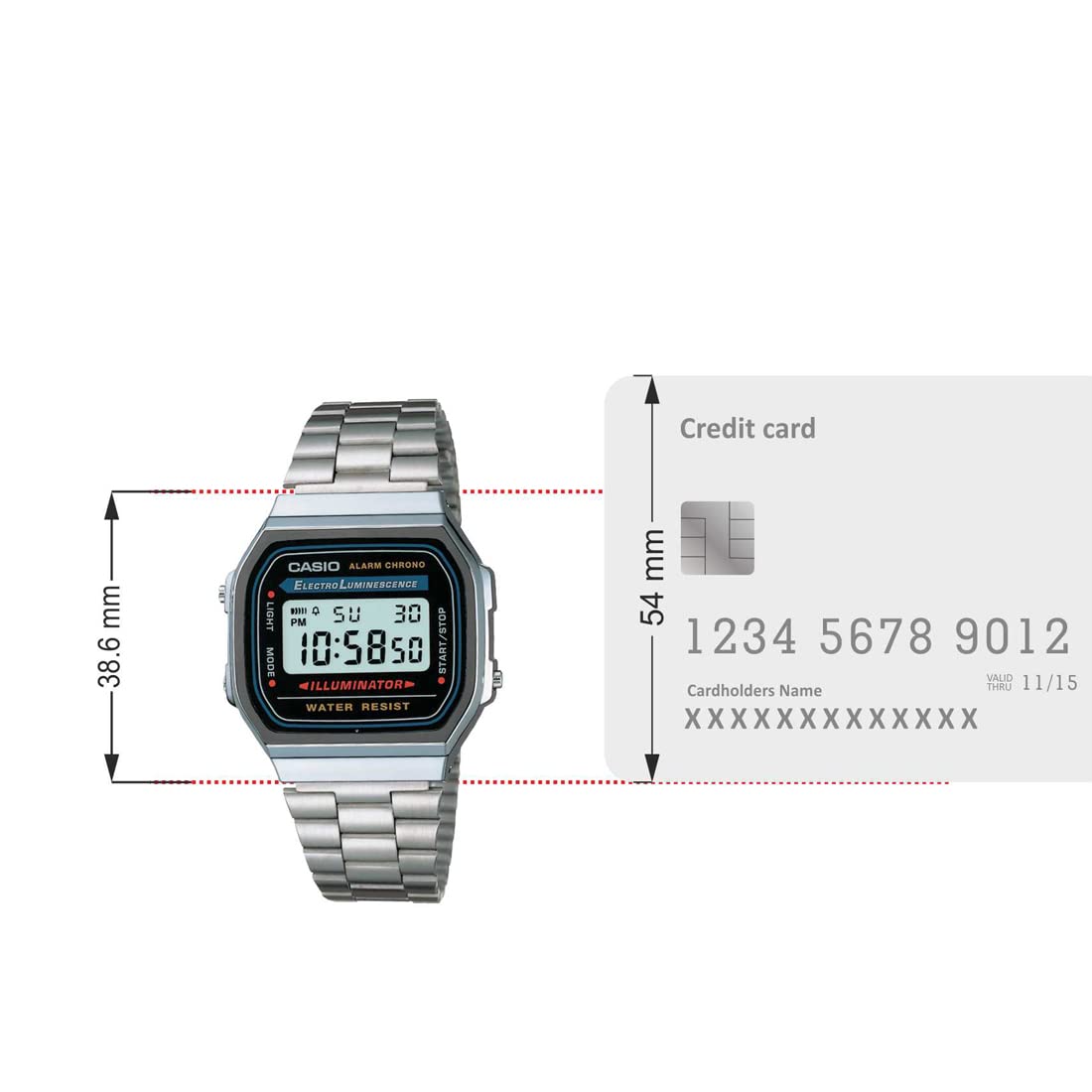 Casio Vintage Series Digital Black Dial Unisex's Watch-A168WA-1WDF - Watch from Casio - Shop in Sri Lanka at Arcade.lk