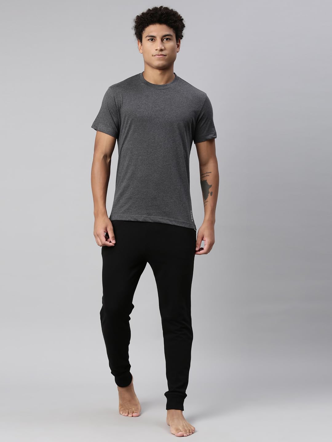Levi's Men's Cotton Plain Regular Fit T-Shirt (Pr679713_Dark Grey Melange L)