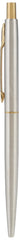 Parker Classic Stainless Steel Ballpoint Pen | Gold Trim | QuinkFlow Technology | Blue Ink, Fine Tip