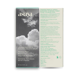 Asaya 10% Niacinamide Face Serum | With Alpha Arbutin & Zinc PCA | Fades Acne Marks, Dark Spots & Blemishes | Controls Sebum & Minimizes Pores | Brightens Skin & Evens Tone