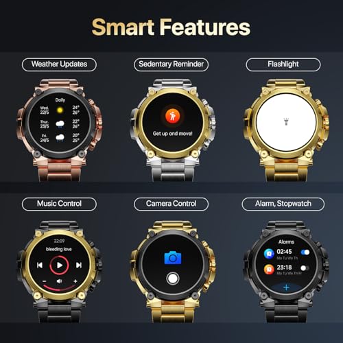 Fire-Boltt Dominian 36.3mm (1.43 inch) AMOLED Display, Stainless Steel Design, 466 * 466 px Resolution, Bluetooth Calling, Sports Modes, Health Mode, IP67, Weather (Black Silver)