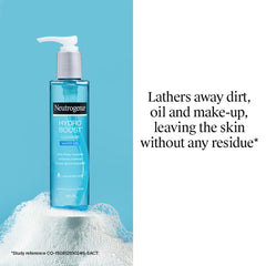 Neutrogena Hydro Boost Cleanser | Water Gel Formula | Hyaluronic Infused | Water-Based | Dry Skin | Moisturizing & Refreshing | Hydrated & Nourished Complexion | 200ml (Pack of 1)