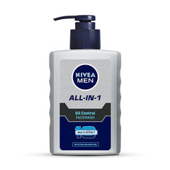 NIVEA MEN All in 1 Charcoal Face Wash | Natural Charcoal, Gluta, AHA & Vitamin C | Helps Reduce the Appearance of Tan | Removes Excess Oil and Minimizes Pores | For Bright Radiant Skin | 150g
