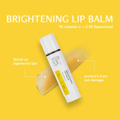 Deconstruct Radiant Lips & Skin Set: SPF Lip Balm (4g) & Non-Irritating Vitamin C Face Serum (30ml) | For Dark Pigmented Dry Flaky and Brightens Pigmented Lips | Vitamin C Serum for Oily Skin | Beginner Friendly & Highly Stable | Pack of 2