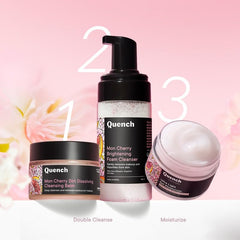 QUENCH BOTANICS Mon Ultra Light Moisturizing Gel with 2% Niacinamide, Nourishes & Adds a Radiant Glow with Cherry Blossom, Grapefruit, Pearl & Moringa Seed Oil, White, 50 ml