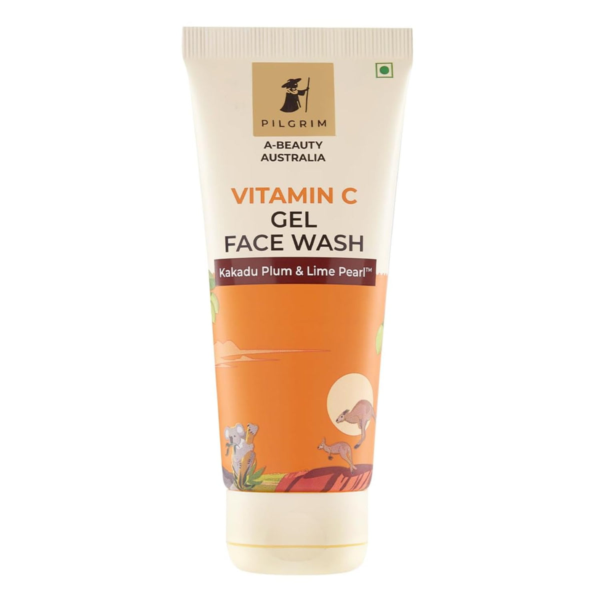 Pilgrim Australian Vitamin C Gel Face Wash for for dry/radiant/glowing skin with Kakadu Plum & Lime Pearl™ | Women & Men | 100 ml