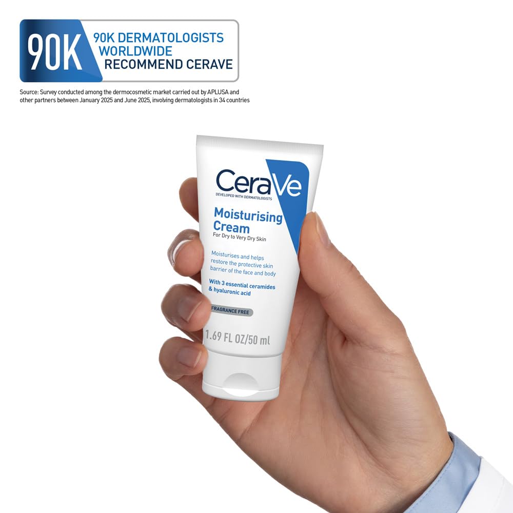 CeraVe Moisturizers, Moisturizing Cream For Dry To Very Dry Skin (50ml / 1.69 oz) (MB096400)