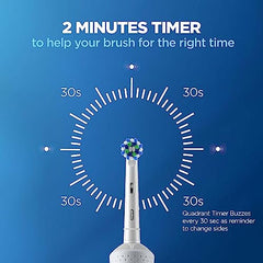 Oral B Vitality 100 White Criss Cross Electric Rechargeable Toothbrush for adult Powered By Braun - Personal Care Appliances from Oral-B - Shop in Sri Lanka at Arcade.lk