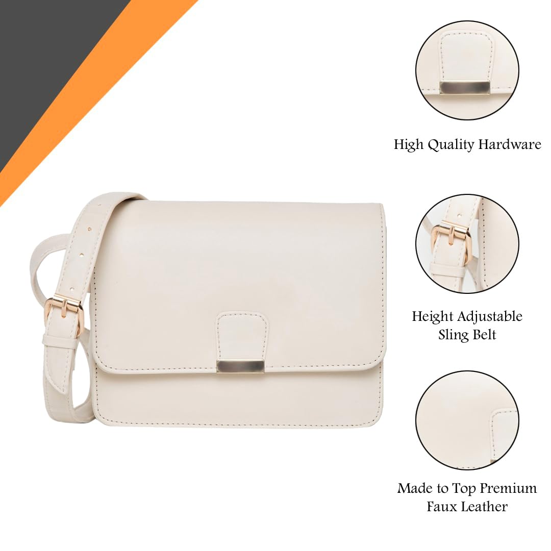 ADISA Women's Sling Bag (Off White)