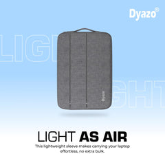 Dyazo 14.1 Inch Laptop Sleeve Case Cover With Handle And Two Front Pocket Compatible For Lenovo, Hp, Dell, Asus Acer & Other Notebooks (Grey)