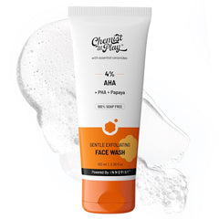 Chemist At Play Gentle Exfoliating Face Wash | Instant Glow | Exfoliates for Bright, Smooth Skin | Oily, Dry & Combination Skin | For Men & Women 100ml