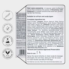 Soulflower Hair Growth Serum, Rosemary Oil, 3% Redensyl, 4% Anagain, Caffeine, Melanogray, Biotin, Rice Water, Clinically Tested, Hair growth & Hair fall control for Women & Men | 30ml