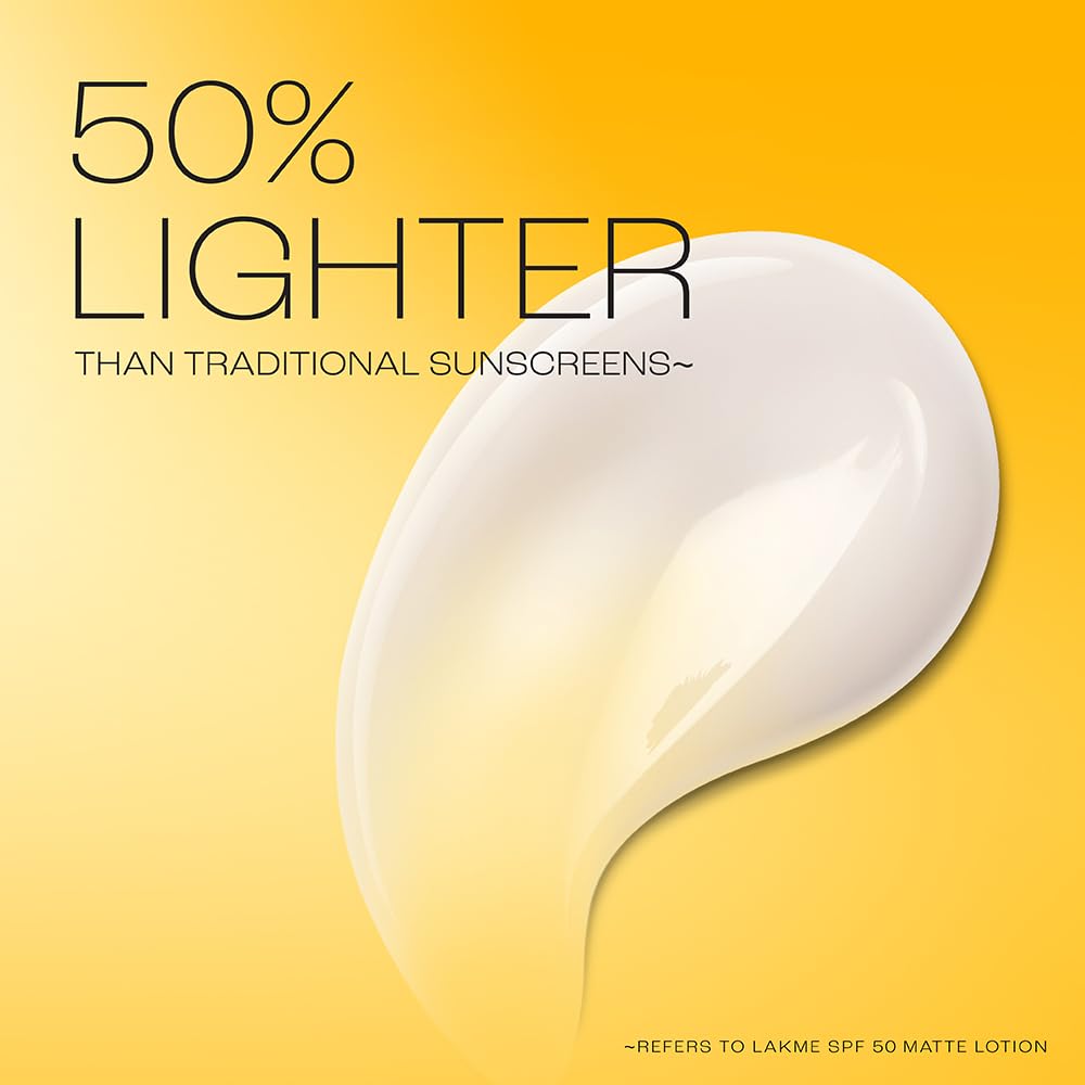 Lakmē Water Light Gel in-Vivo Tested SPF 50 PA++++ Sunscreen with Niacinamide for Oily Skin 50g
