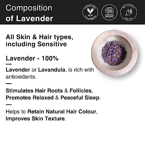 Soulflower Lavender Essential Oil | Skin Care, Hair Fall Control, Hair Growth, Relaxing Sleep|Lavandula Angustifolia |100% Pure, Organic, Natural & Undiluted, Ecocert Cosmos Organic Certified | 30ml