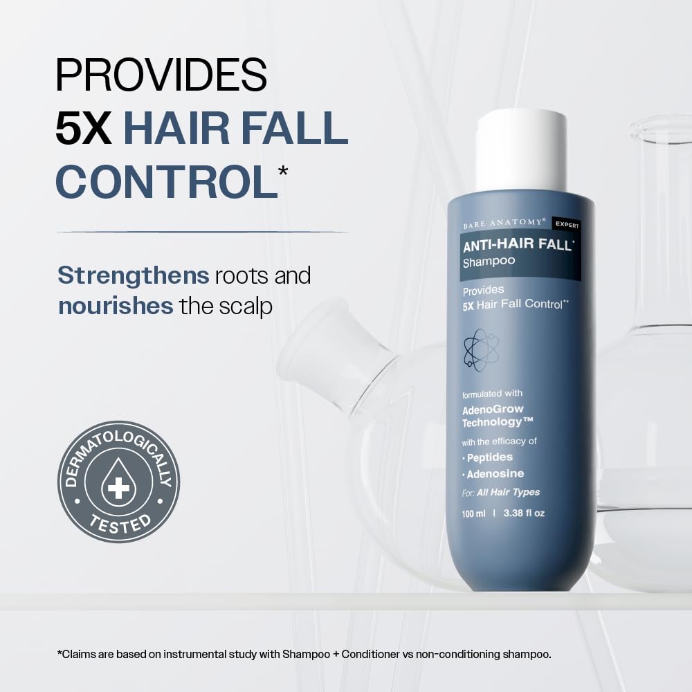 Bare Anatomy Anti-Hair Fall Shampoo | Sulphate & Paraben Free | 100 ml