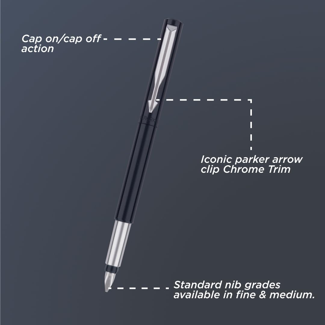 Parker Vector Standard Calligraphy CT Fountain Pen (Black), 1 Count (Pack of 1) (9000017373)
